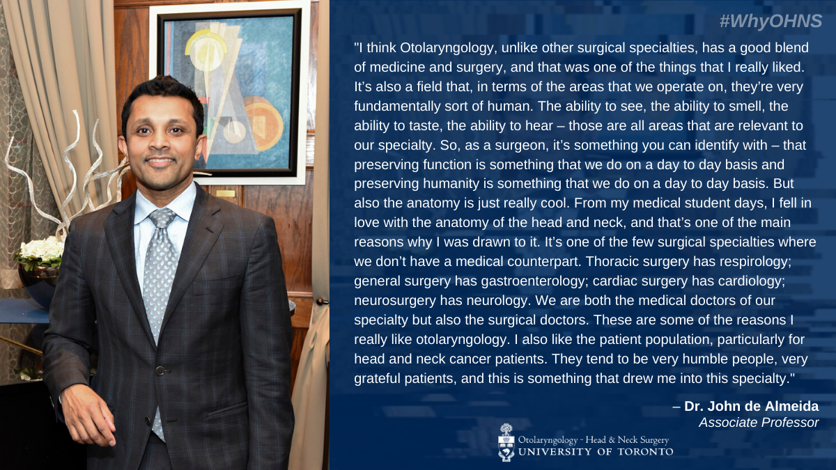 Image of Dr. John de Almeida with text